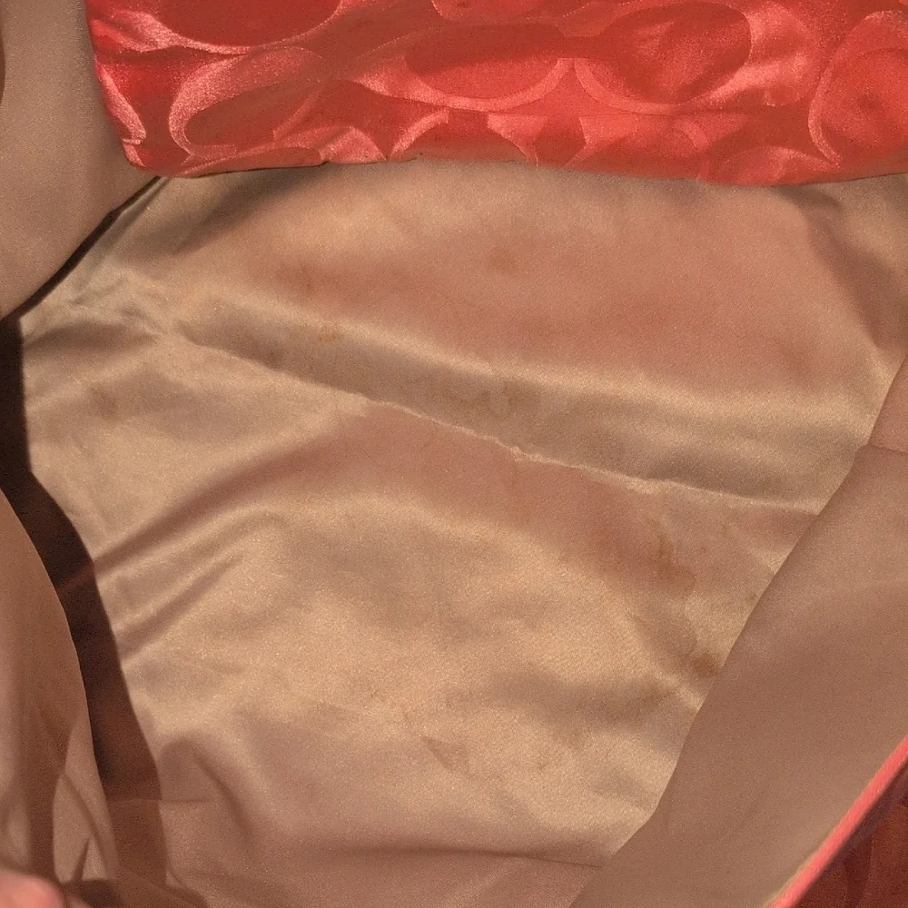 Coach Getaway Nylon Sig Packable Weekender Tote - Coral Pink - Picture 13 of 16